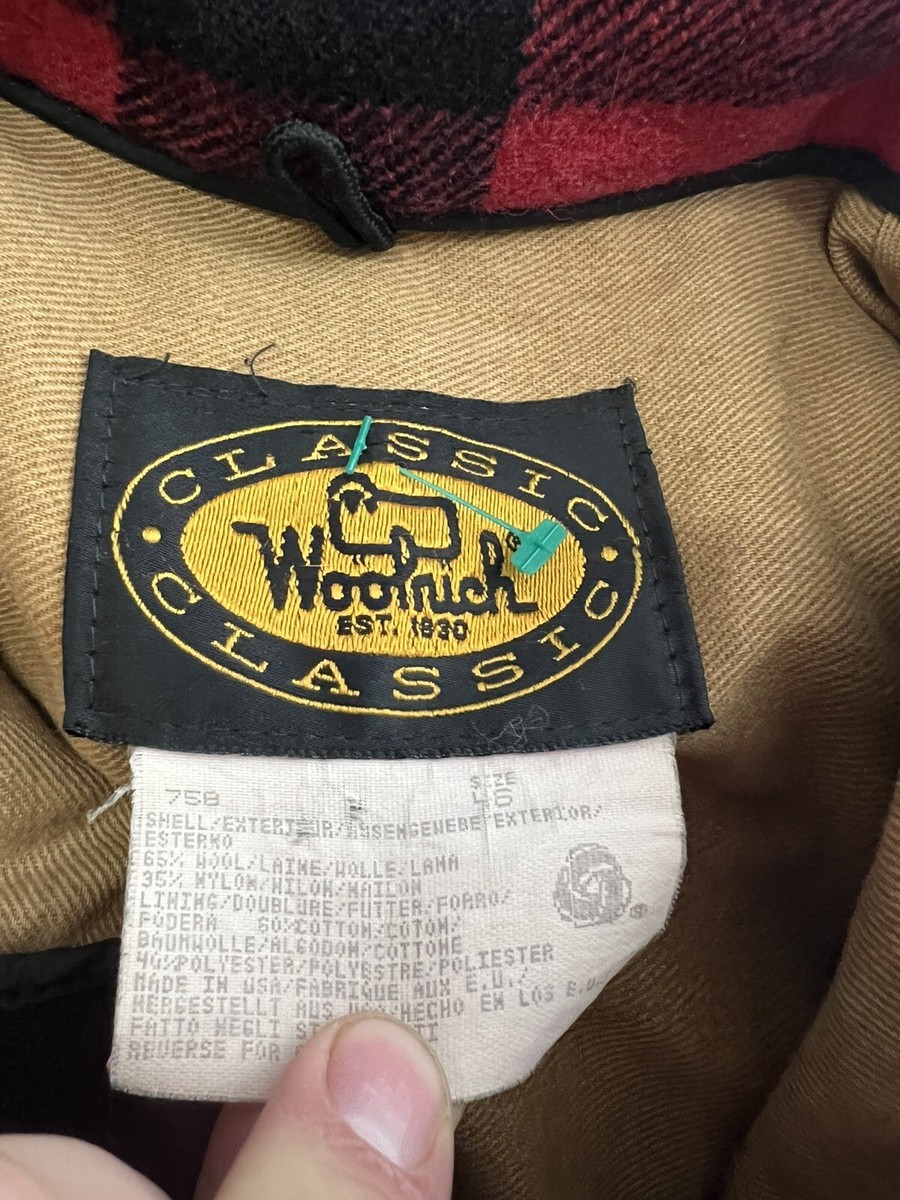 Vintage Woolrich Buffalo Plaid Mens Classic Jacket Wool Lining 758