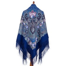 Pawlow Posad/Pavlovo Posad Schal-Tuch Folklore 146x146 Wolle 1694-13