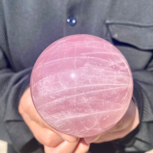 1.4LB Natural large size Pink Rose Quartz Crystal Sphere Ball Polished Healing - 第 12/22 張圖片
