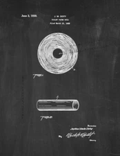Toilet Paper Roll Patent Print Chalkboard