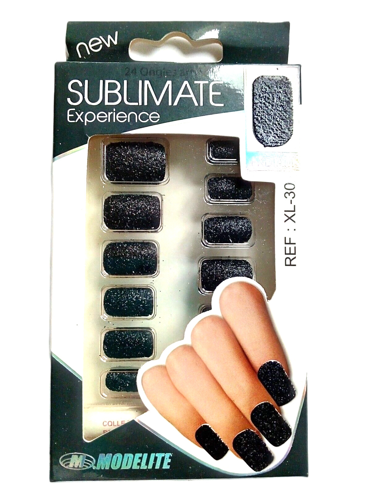Faux ongles noirs pour manucure nail art élégante