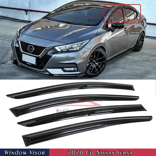For 2020-2025 Nissan Versa Sedan Mugen Style Window Visors Rain Guards Deflector