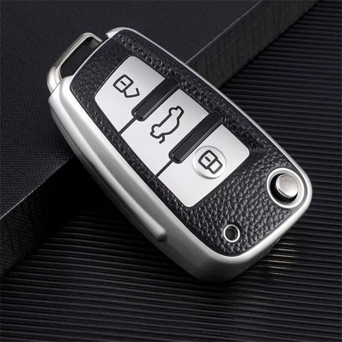 Llavero remoto estuche llavero para Audi A1 A3 A4 A5 Q5 Q7 A6 C5 C6 TT QUATTRO SLINE - Imagen 3 de 12
