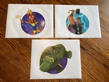 Marvel Stickers - Captain Marvel, Hulk, Thor 8.5x11 Vinyl Sheets