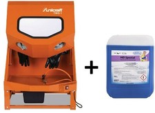 VASCA LAVAGGIO LAVAPEZZI DA BANCO CABINA LAVA PEZZI PNEUMATICA + DETERGENTE