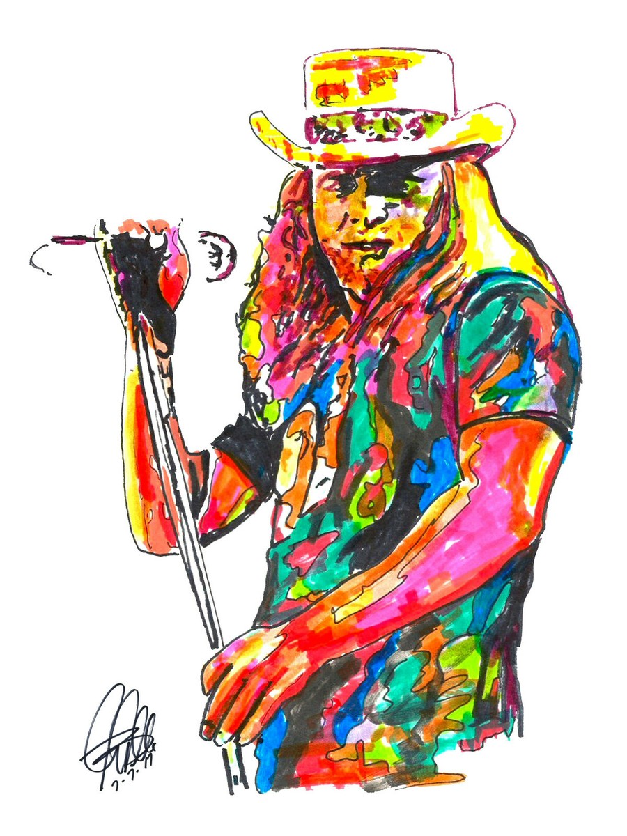 Ronnie Van Zant Lynyrd Skynyrd Rock Music Poster Print Wall Art