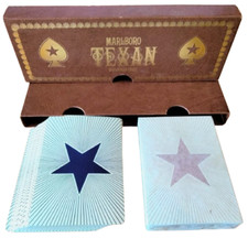 Vintage Philip Morris Marlboro Texan no 45 poker deck of cards 2 decks 1 sealed