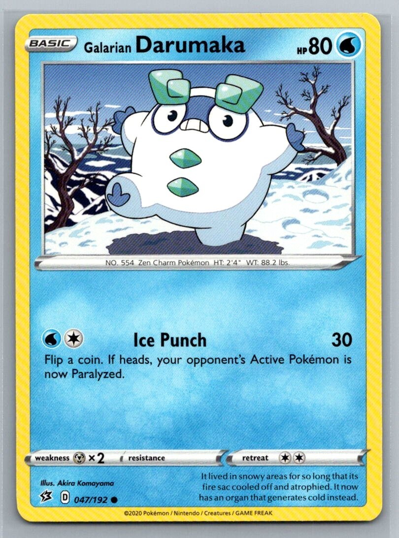 Galarian Darumaka 47/192 Rebel Clash Common Pokémon TCG 2020