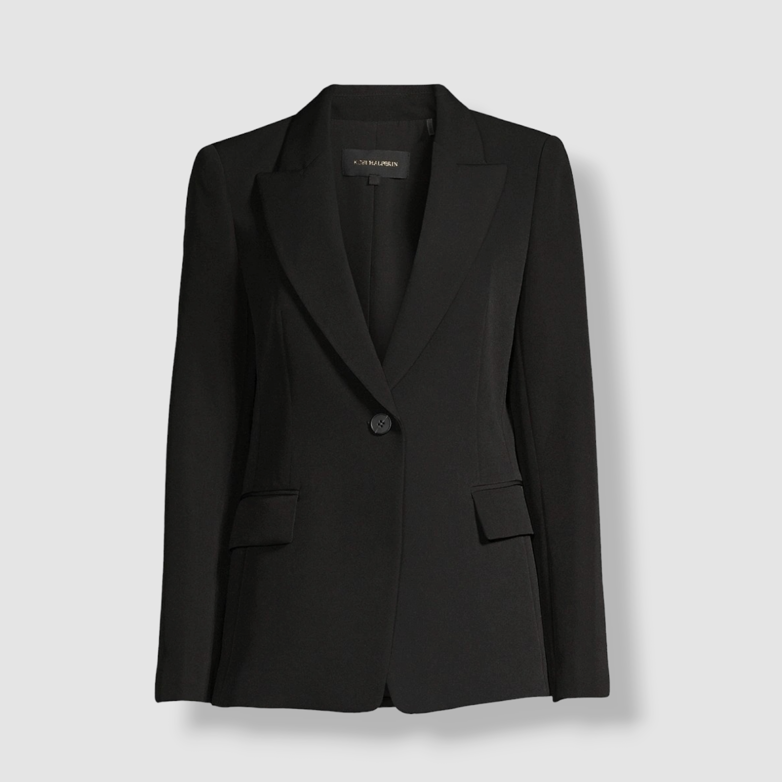 $398 Kobi Halperin Womens Black Collette Double Knit Blazer Jacket Coat Size S