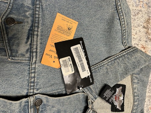 Vintage Harley Davidson Women's Jean Jacket Size 3XL NEW - Picture 4 of 4