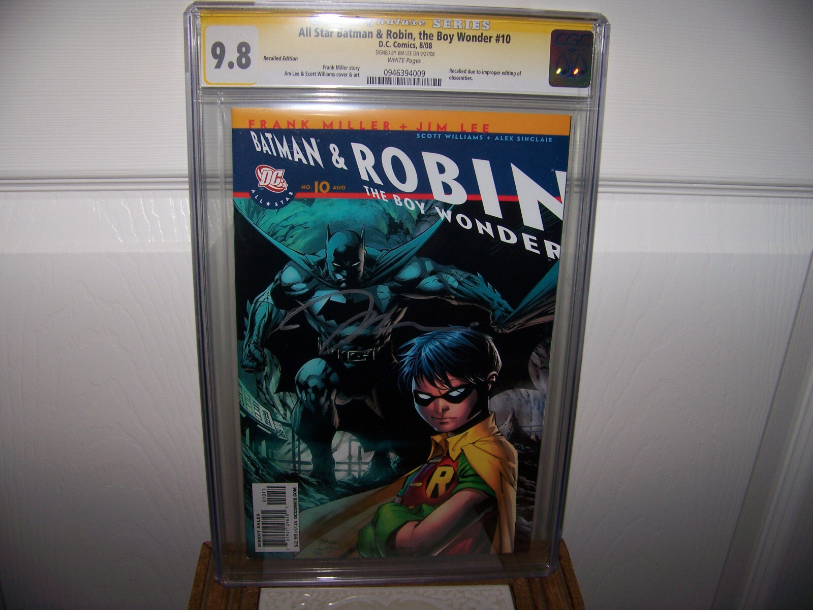 ALL-STAR BATMAN & ROBIN #10 CGC SIGNATURE SERIES 9.8 JIM LEE RECALLED VERSION