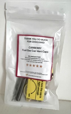CARBERRY Fuel Gas Can Vent Caps 3 Pack Fuel Gas Tank Vent NEW