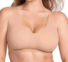 NWOT HONEYLOVE V-NECK WIRELESS BRA SAND SIZE M.