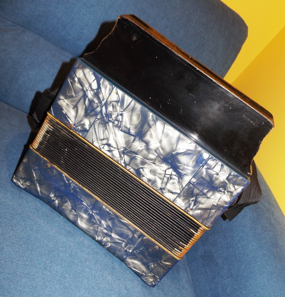 Hohner Club Four CF diatonic accordion (melodeon). Bit scruffy, Plays