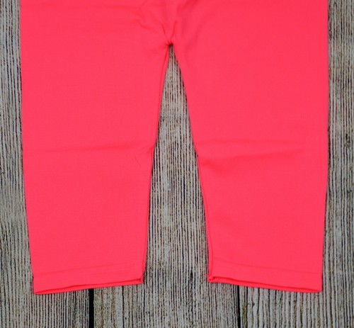 Pink House Big Girls' 2T-4T Seamless Full Length Legging Pant Stretch Neon Coral - Picture 3 of 6