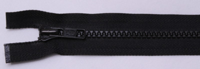 16'' Zipper - Vislon Black Separating Zipper by YKK  - M412.01