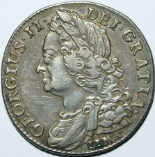 1745 Lima George II Silver Shilling