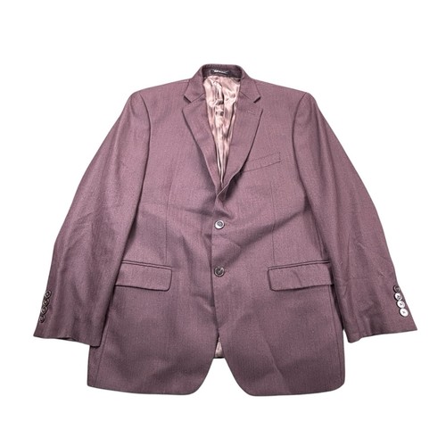 Calvin Klein Blazer 40S Purple Herringbone Sport Coat Jacket