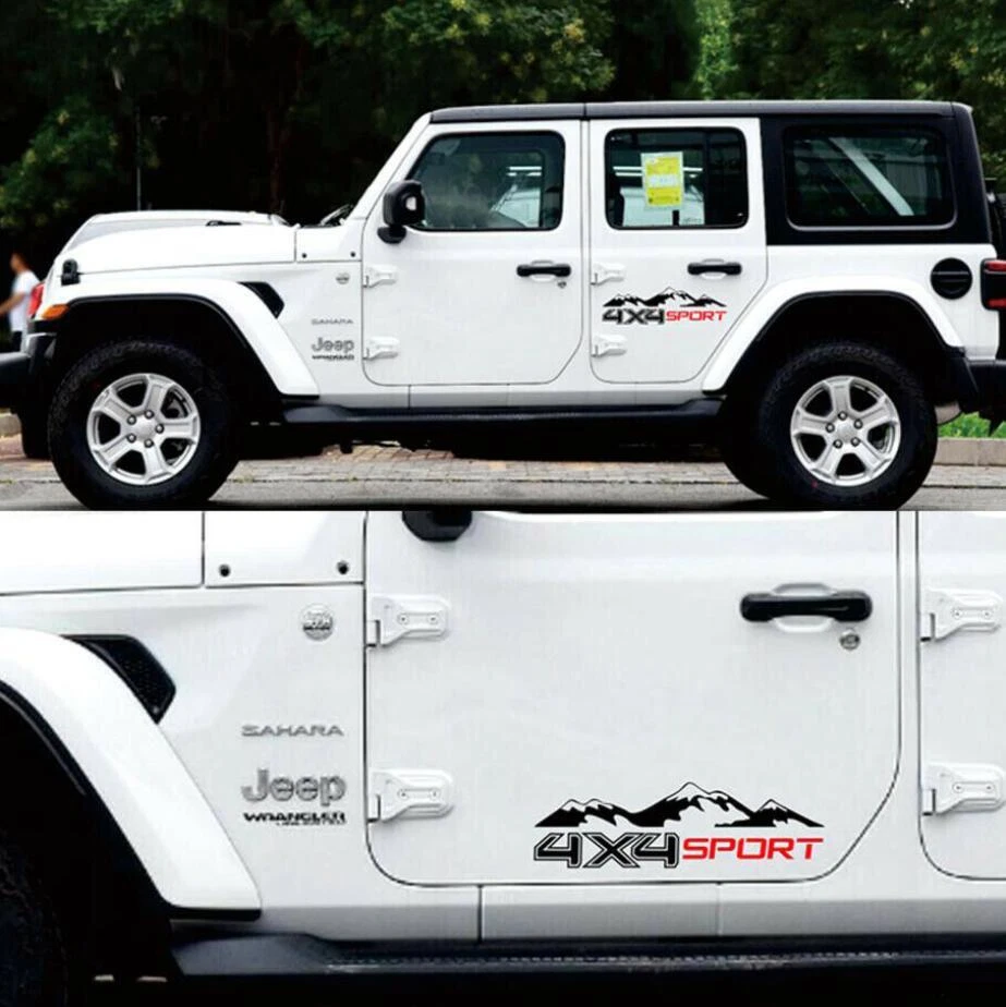 4X4 Mountain SPORT Letra Adhesiva Calcomanía Vinilo Coche Pickup Todoterreno Carrocería Negro Foto 4 de 4