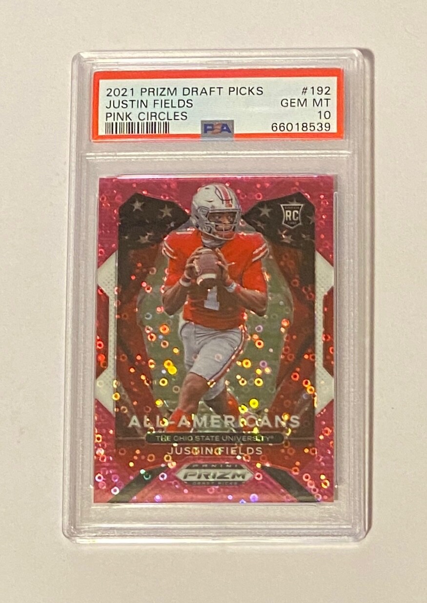 Justin Fields Panini Prizm Draft Picks #192 Pink Circles