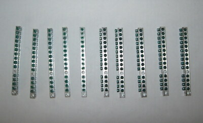 Lot of 10 ILSCO N822 4-14 AL9CU Terminal Grounding Bar Strips 5 5/8'' Long