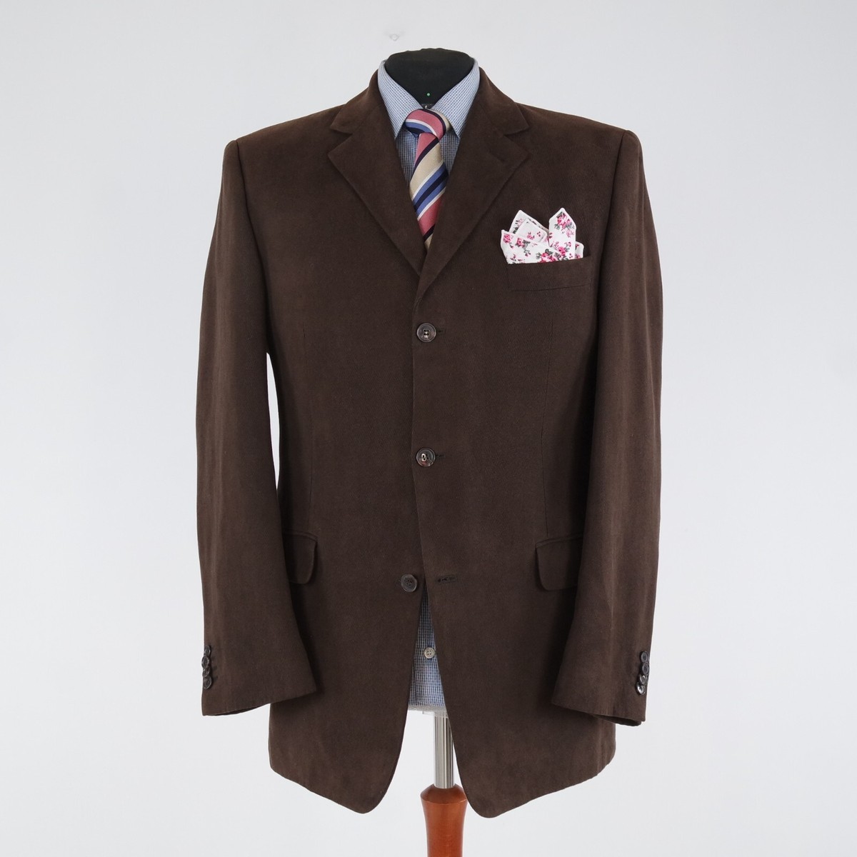 Mens Dark Brown Sport Coat 44L US Size Twill Blazer Jacket | eBay