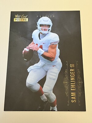 Sam Ellinger RC 2021 Wild Card Matte Black Parallel #MBC-24 Indianapolis Colts