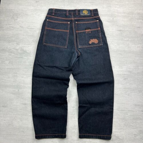Vintage Southpole Jeans Mens 32 Blue Dark Denim Relaxed Baggy Skater Y2K Pockets