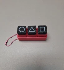 Squid Game Mechanical Keycap Fidget Toy - Stress Relief Finger Button Keychain