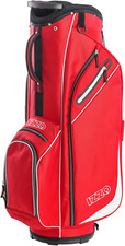 Golf Ultra-Lite Cart Golf Bag with Single Strap  Exclusive Features, Red, 35