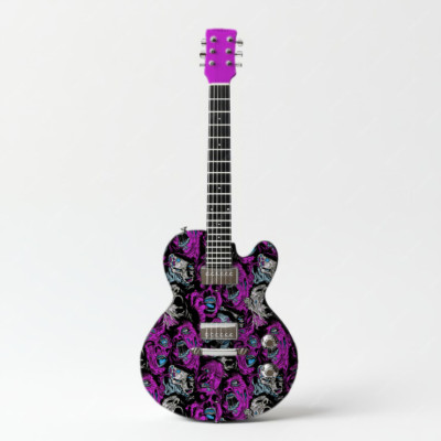 Radiant Zombies Pro Guitar/Bass Skin Axe Premium Re-Skin Vinyl Wrap reproduction