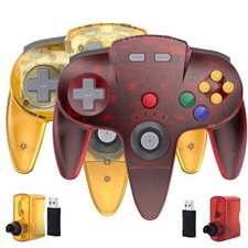 2PCS 2.4G Wireless N64 Switch Controllers for...