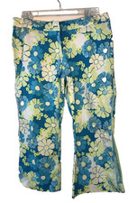 Lilly Pulitzer Sz 4 vintage floral capri cropped pants