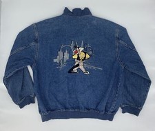 Vintage Embroidered Looney Tunes Sylvester and Tweety Denim Jacket Women Medium