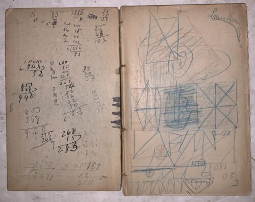 1880's, ILLUSTRATED MANUSCRIPT NOTEBOOK, NATURAL HISTORY, LOUIS KRUMBHAAR - Picture 2 of 12