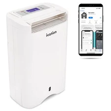 Ivation 19-Pint Dehumidifier, 410 Sq/Ft Wi-Fi Dehumidifier, w/Drain Hose