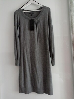 APART Strickkleid Gr.36 Grau mit Kaschmiranteil Neu