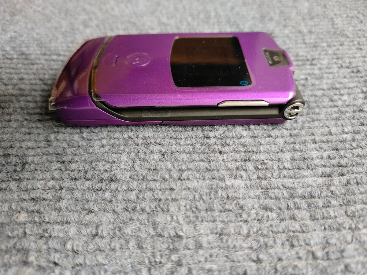 Motorola スマートフォン 本体 パープル Motorola RAZR V3 Flip Bluetooth MP4 video UNLOCKED(GSM