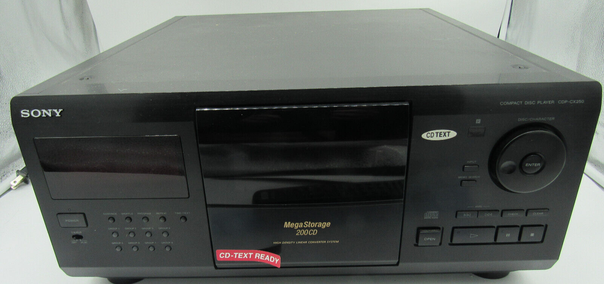 Sony CDP-CX250 Mega Changer 200CD Changer Remote Control Included