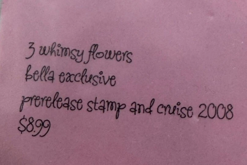 Штамповка Bella резиновый штамп 3 прихоти цветы вазы причудливый Spring карта делает - Изображение 3 из 4