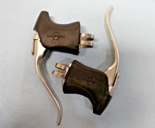 Dia-Compe vintage 144 series brake lever pair NOS w/black hoods quick release