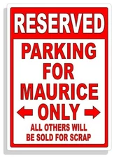 Personalized Parking Sign Wall Decal Metal Sign No Parking Customized MAURICE