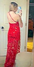 Beautiful Long Red Prom Dress, one strap shoulder, Worn once, size 2