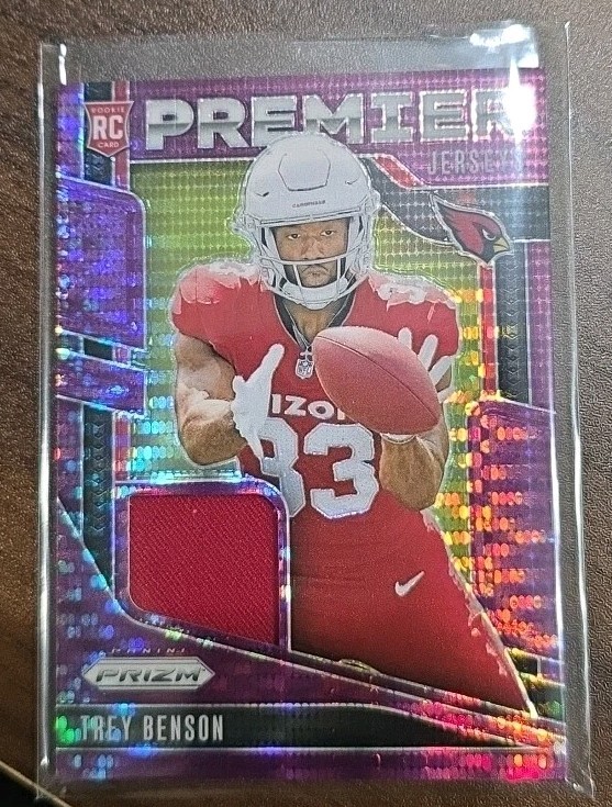 2024 Panini Prizm - Premier Jerseys Trey Benson #PJ-TBN Purple Pulsar Prizm