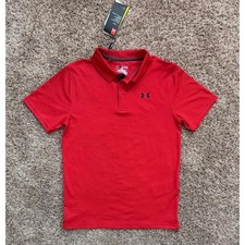 NWT Boys Under Armour heat gear athletic performance golf polo shirt