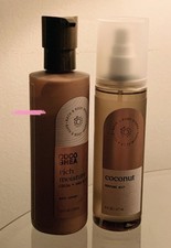 2 Bath  Body Works Coconut Perfume Mist  Coco Shea Body Lotion Rich Moisture