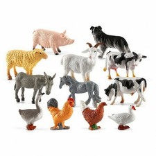 12 St&uuml;ck Mini-Tierfiguren Lebensecht Tierspielzeug Detailliert f&uuml;r