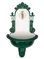Nostalgie Waschbecken Brunnen Wandbrunnen 71,5Cm Alu Garten Fountain Garden