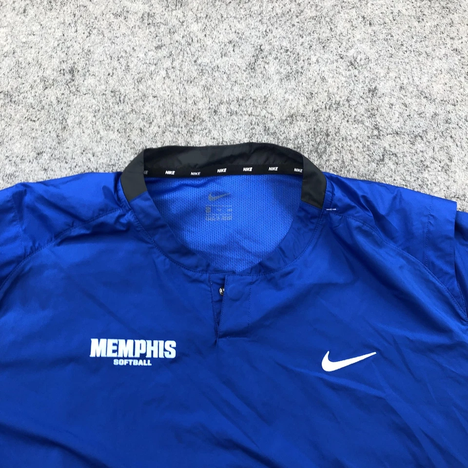 Pullover Memphis Tigers para Hombres 2XL Azul Manga Corta NCAA Softbol Nike Dri-FIT Foto 4 de 4