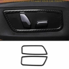 ABS Carbon Fiber Seat Button Handle Frame Cover Trim For BMW 5 Series 2018-2023